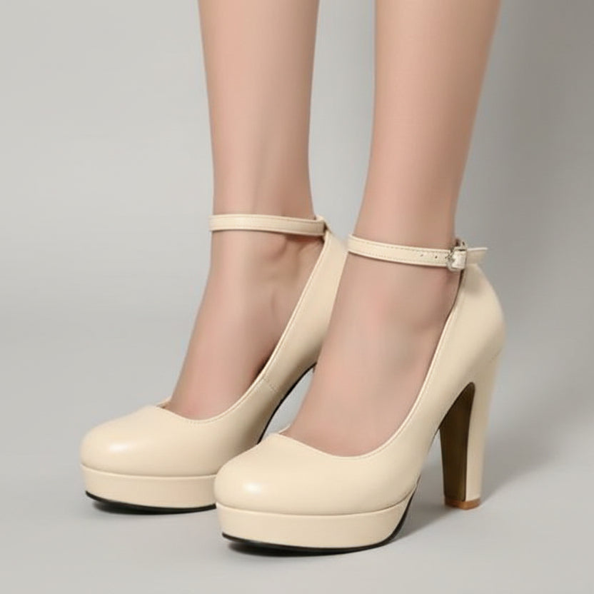 Elegant Chunky Heel Pumps by Elizabeth Ainsley