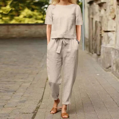 Vintage Linen Set by Elizabeth Ainsley - Summer Capri Outfit