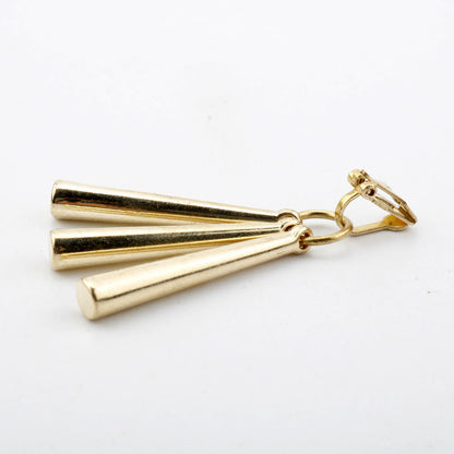 Minimalist Gold Bar Drop Earrings