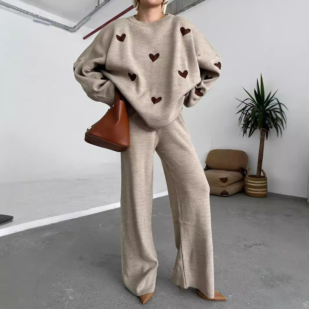 Chic Heart Knit Set by Elizabeth Ainsley