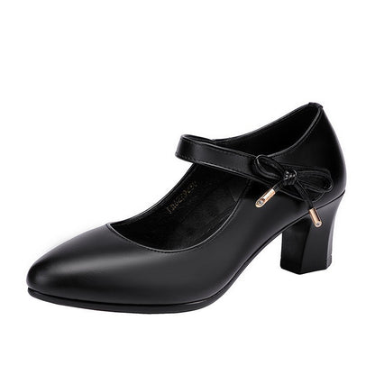 Chic Mid-Heel Buckle Pumps by Elizabeth Ainsley