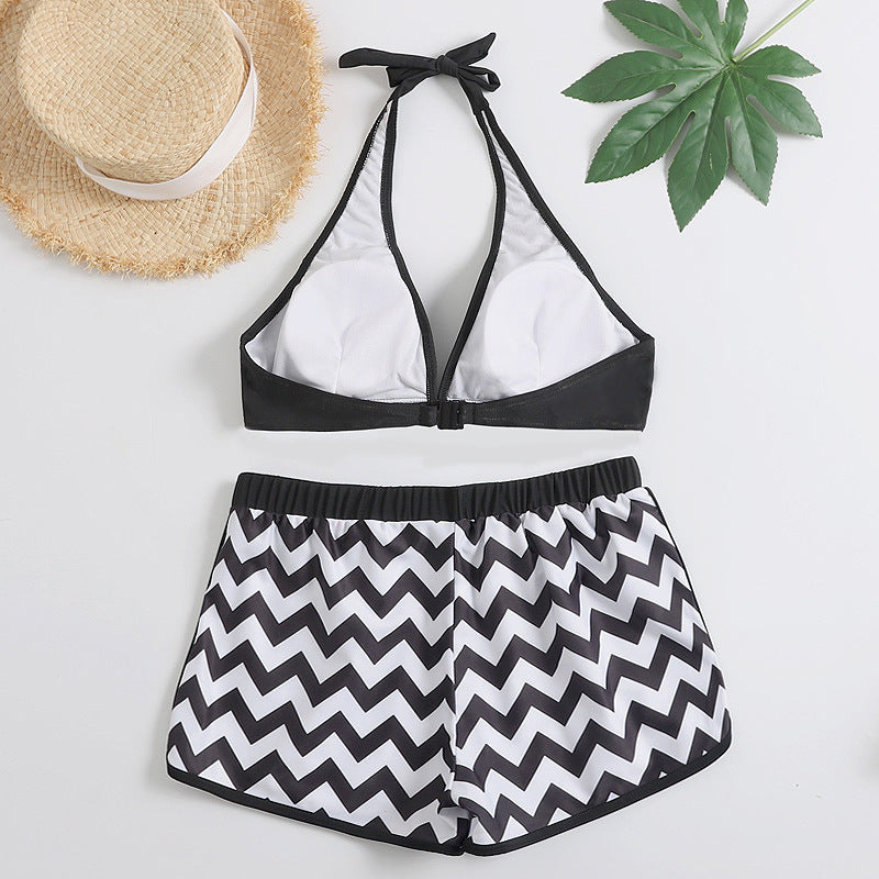 Chic Zigzag Elizabeth Ainsley Bikini Set with Shorts