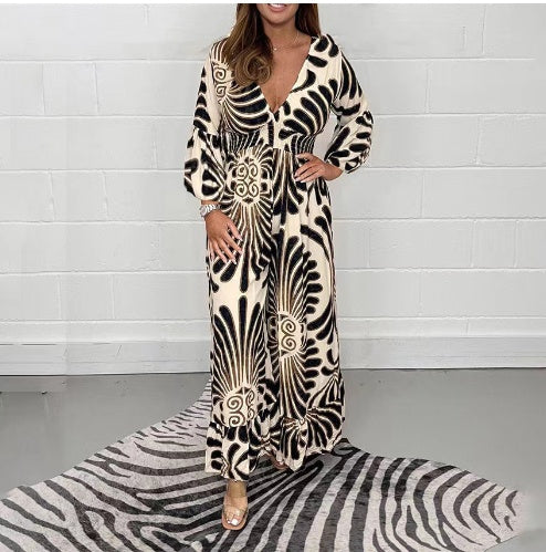 Printed Chiffon A-Line Dress by Elizabeth Ainsley