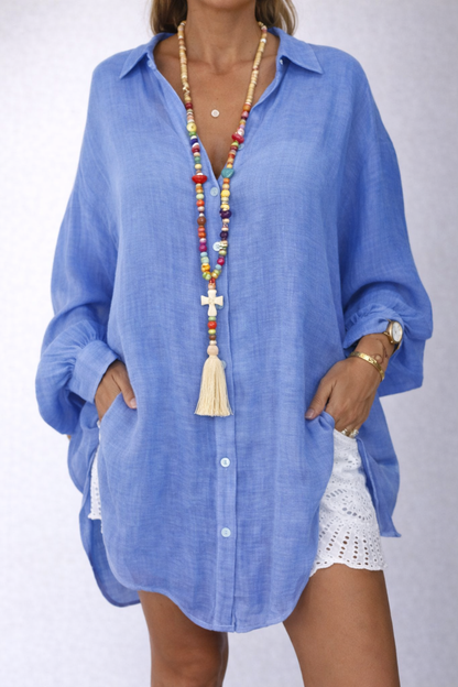 Relaxed Cotton Shirt Elizabeth Ainsley Pinterest-Inspired