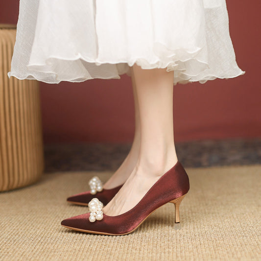 Elegant Elizabeth Ainsley Rhinestone Wedding Heels
