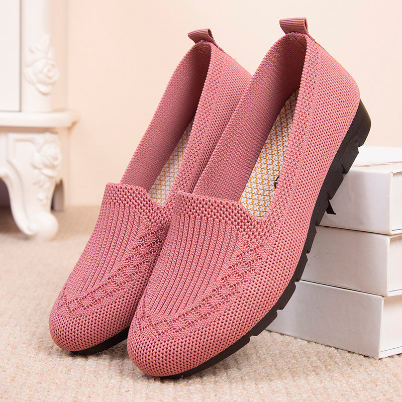 Breathable Elizabeth Ainsley Net Cloth Slip-On Shoes