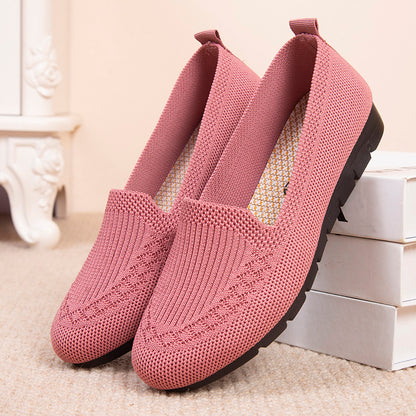 Breathable Elizabeth Ainsley Net Cloth Slip-On Shoes