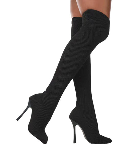 Monday | Stretch Knit Over-the-Knee Orthopedic Heel Boots