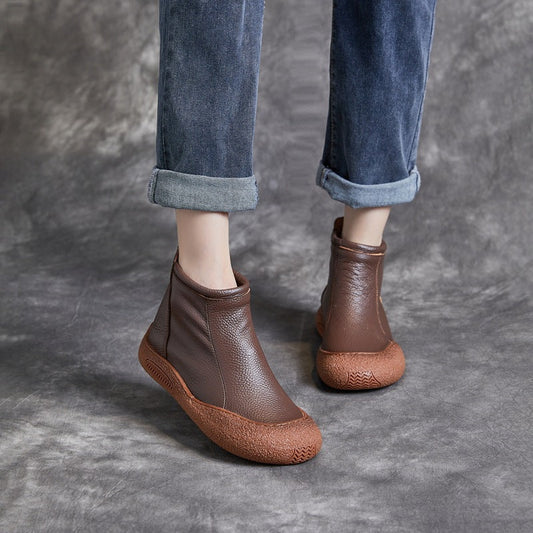 Elizabeth Ainsley Cowhide Ankle Boots - Supportive Comfort