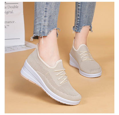Breathable Mesh Platform Wedges by Elizabeth Ainsley