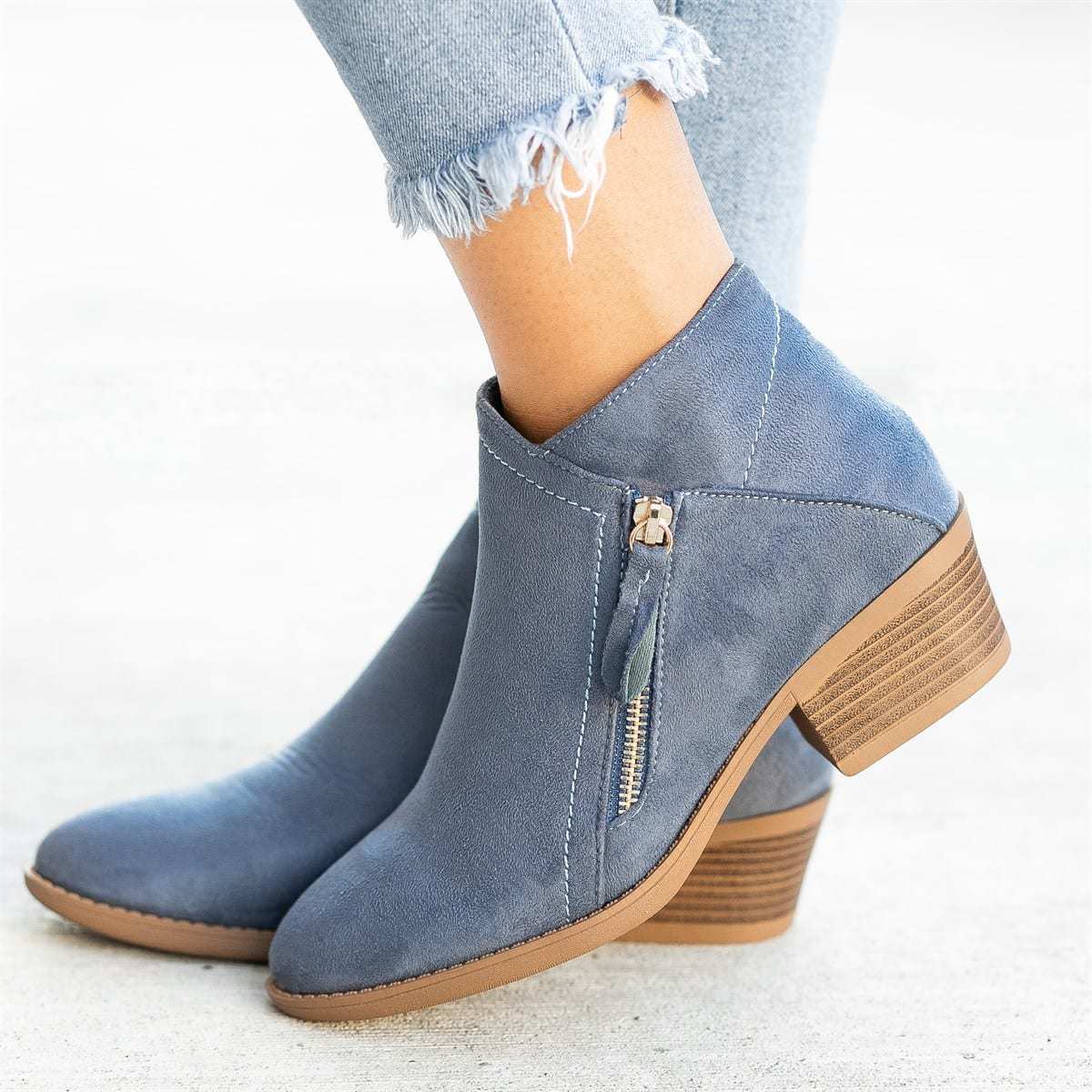 Merla | Everyday Suede Block-Heel Orthopedic Ankle Boots