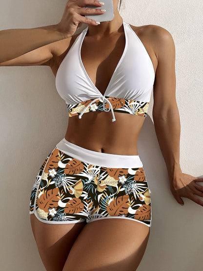 Vibrant Printed Bikini Shorts Set by Elizabeth Ainsley