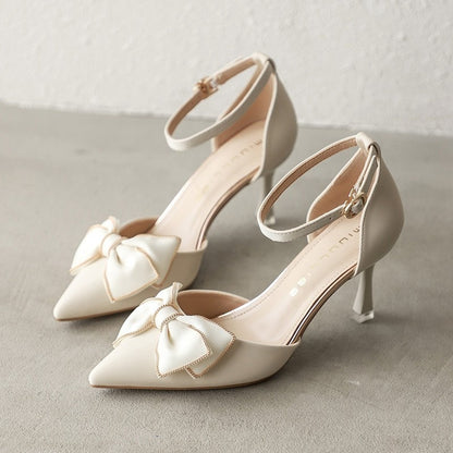 Elegant Bow Stiletto Heels by Elizabeth Ainsley
