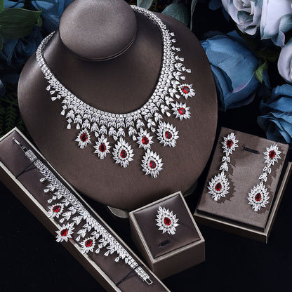 Women’s Vintage Blue Crystal Wedding Jewelry Set