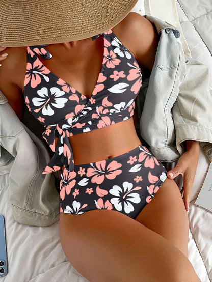 Floral High Waisted Bikini by Elizabeth Ainsley