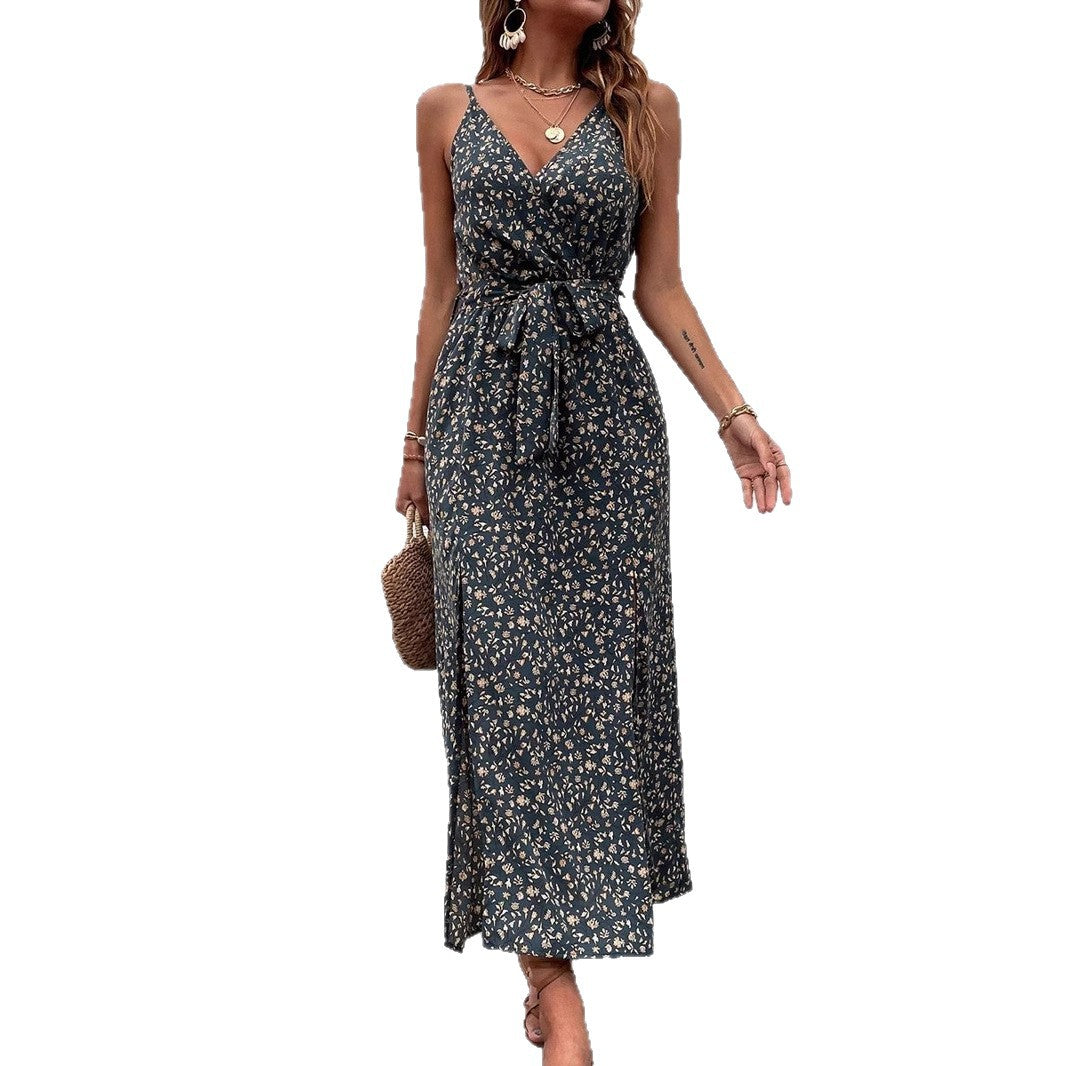 Bohemian Floral Elizabeth Ainsley Summer Strap Dress