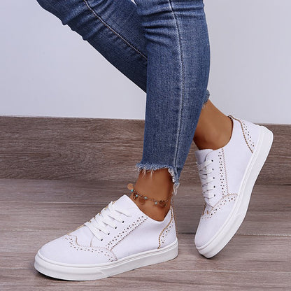 Everyday Comfort Elizabeth Ainsley Canvas Flat Sneakers