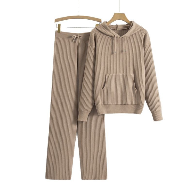 Trendy Hooded Knit Set by Elizabeth Ainsley