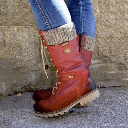 Elizabeth Ainsley Wool Boots - Low Heel, Side Zip Comfort