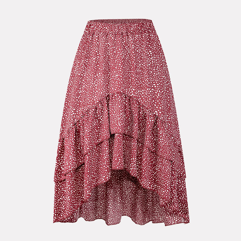 Floral Ruffle Midi Skirt by Elizabeth Ainsley