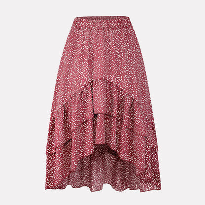 Floral Ruffle Midi Skirt by Elizabeth Ainsley