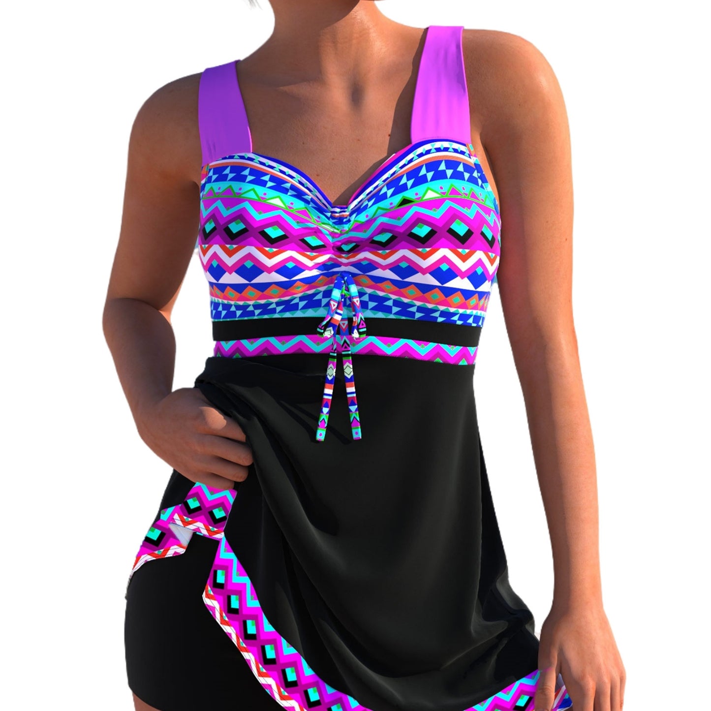 Chic Plus Size Split Skirt Bikini by Elizabeth Ainsley