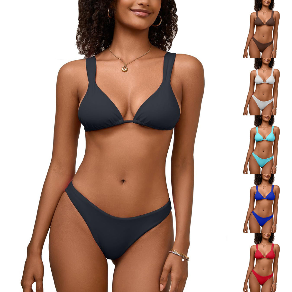 Chic Lace-Up Elizabeth Ainsley Bikini Swimsuit