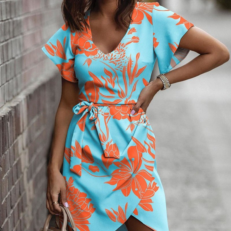 Vibrant Print Elizabeth Ainsley Summer Commuter Dress