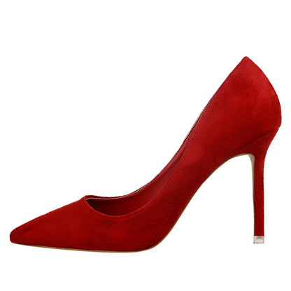 Chic Suede Pointed Heels by Elizabeth Ainsley