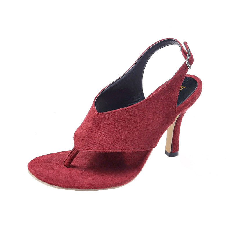 Chic Suede High Heel Sandals by Elizabeth Ainsley