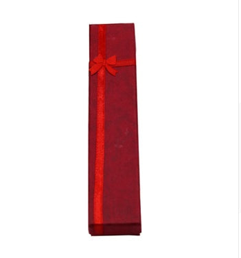 Rectangular Necklace Jewelry Box with Ribbon