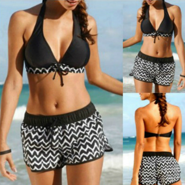 Chic Zigzag Elizabeth Ainsley Bikini Set with Shorts