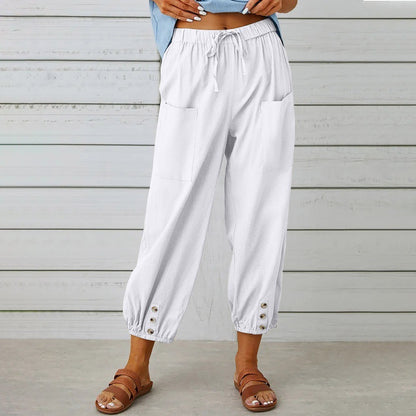 Relaxed Cotton Linen Pants Elizabeth Ainsley
