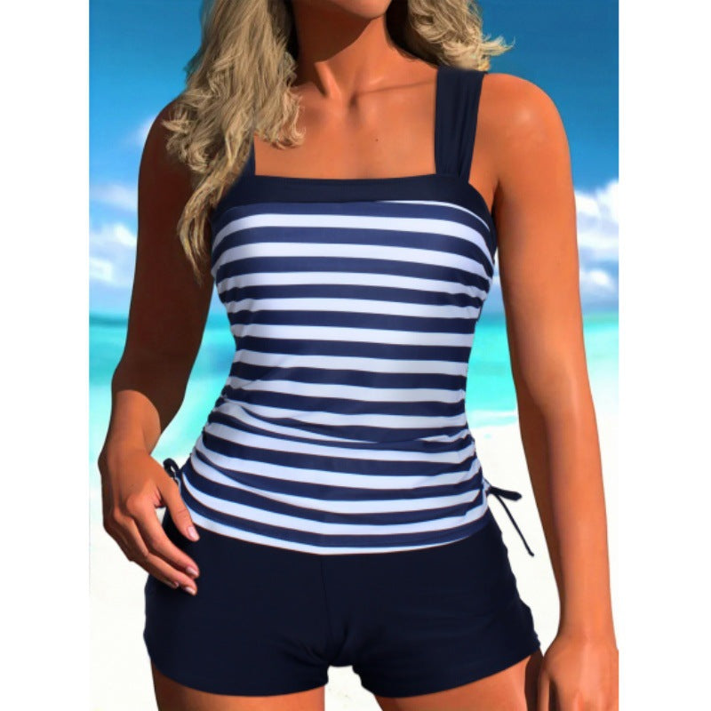 Striped Plus Size Bikini Boxers by Elizabeth Ainsley