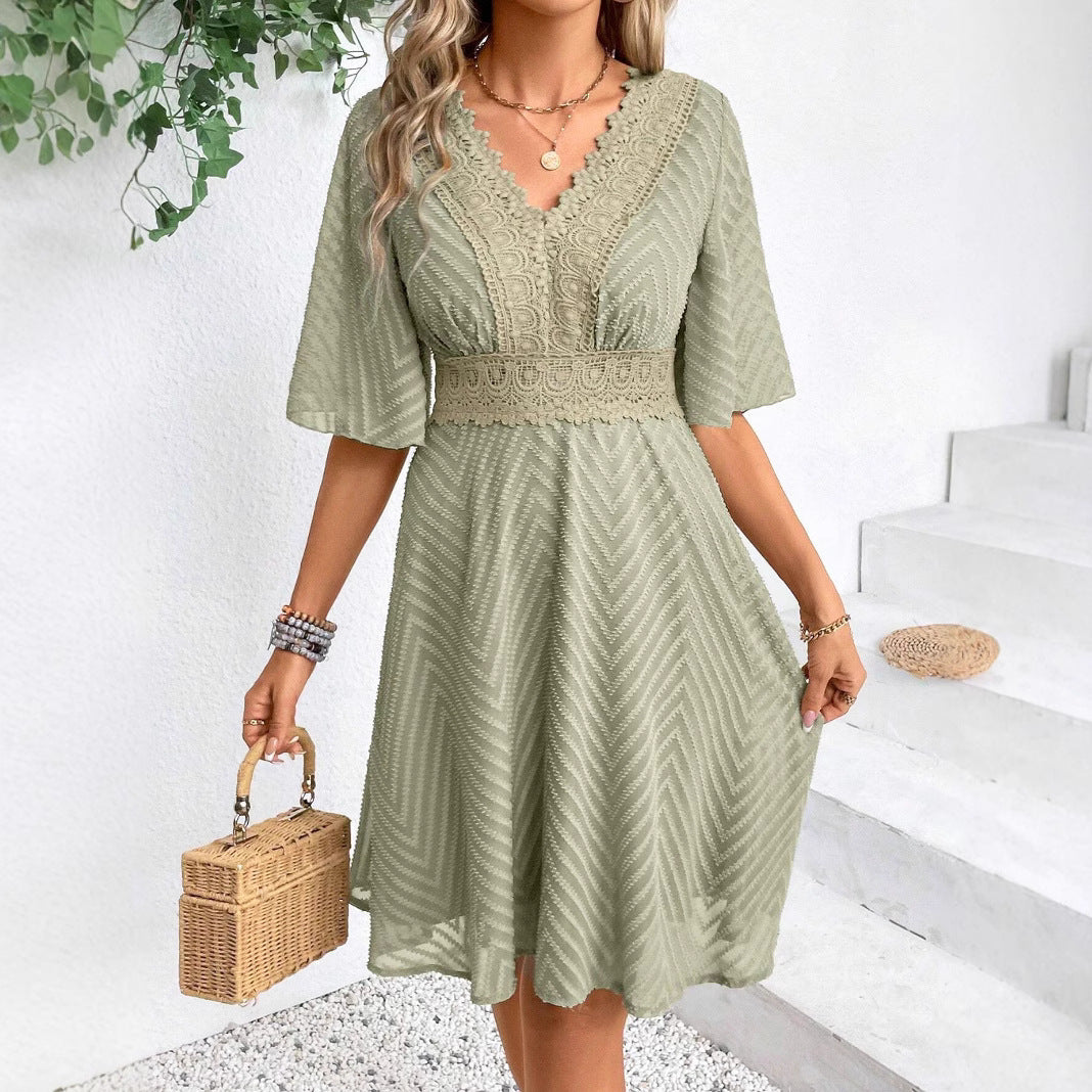 Lace Bell Sleeve Dress Elizabeth Ainsley Summer Style