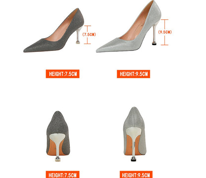 Sparkling Pointed Toe Heels by Elizabeth Ainsley