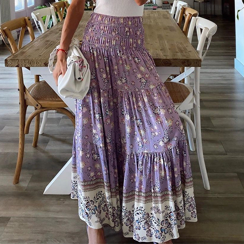 Floral High Waist Maxi Skirt Elizabeth Ainsley