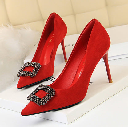 Elegant Rhinestone Stiletto Heels by Elizabeth Ainsley