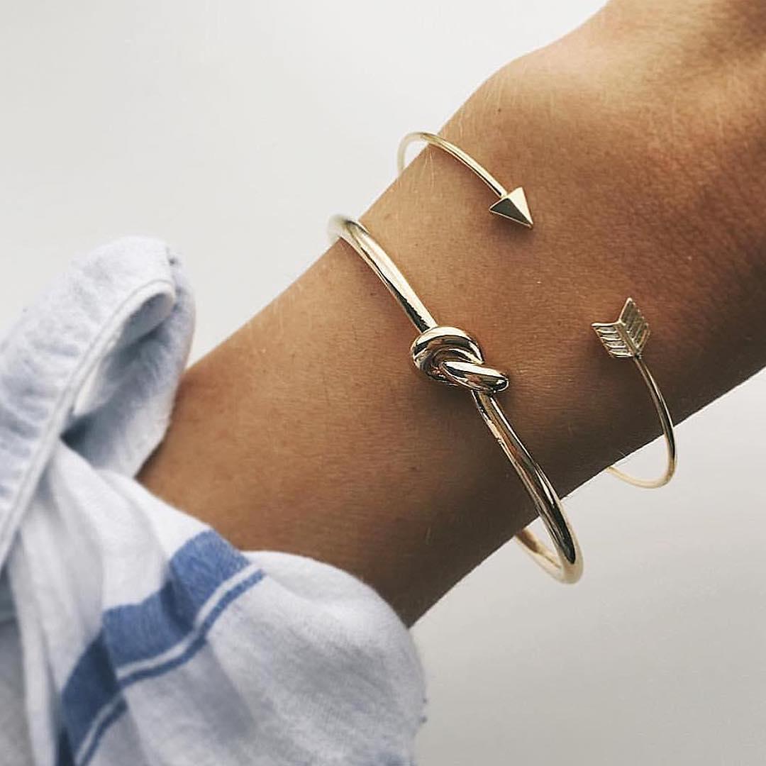 Minimalist Gold Open Cuff Bracelet