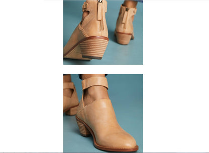 Marie | Ankle-Strap Block-Heel Orthopedic Booties
