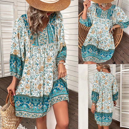 Boho Floral Elizabeth Ainsley Summer Dress