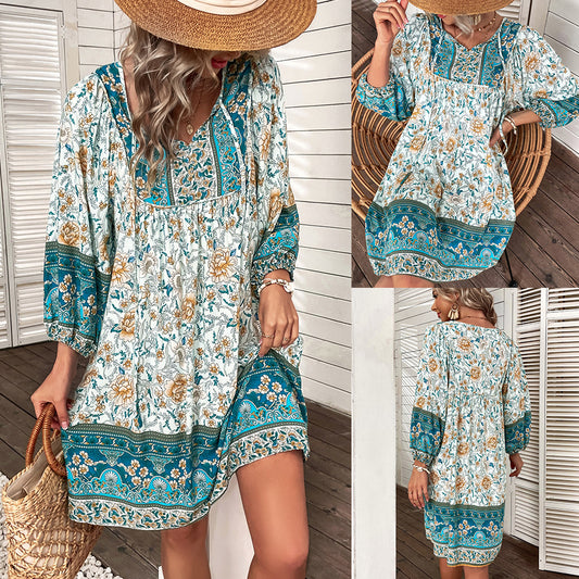 Boho Floral Elizabeth Ainsley Summer Dress