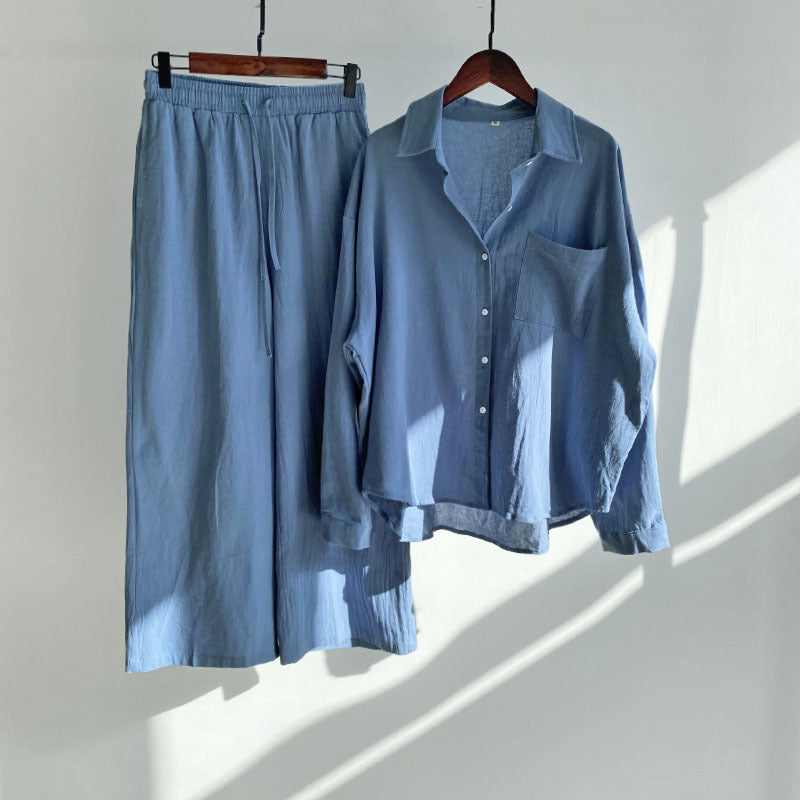 Relaxed Cotton Linen Set by Elizabeth Ainsley