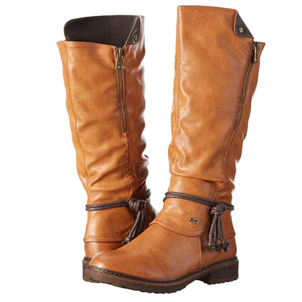 Elizabeth Ainsley High Boots - Plus Size Low Heel Comfort