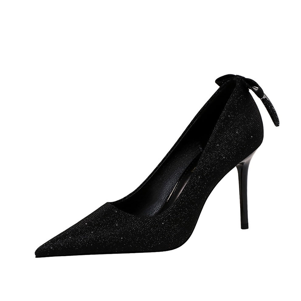 Elegant Gold Stiletto Heels by Elizabeth Ainsley
