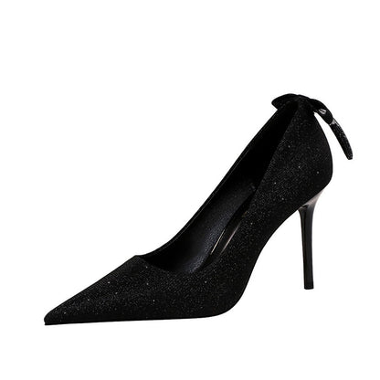Elegant Gold Stiletto Heels by Elizabeth Ainsley