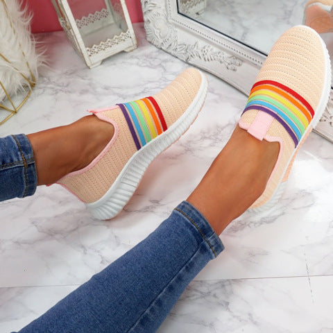 Rainbow Mesh Slip-On Sneakers Elizabeth Ainsley