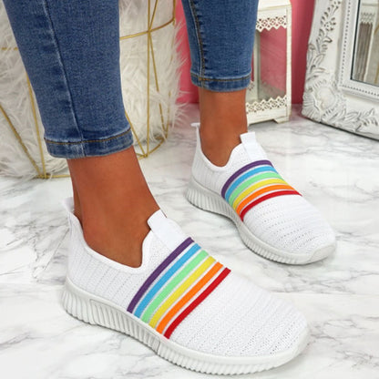 Rainbow Mesh Slip-On Sneakers Elizabeth Ainsley