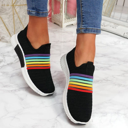 Rainbow Mesh Slip-On Sneakers Elizabeth Ainsley