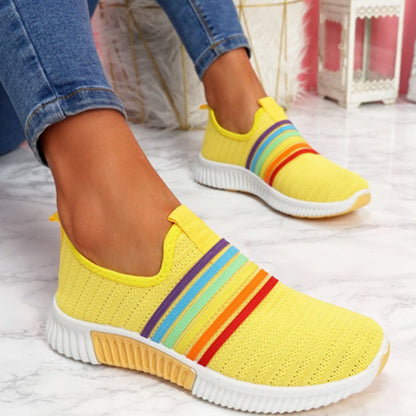 Rainbow Mesh Slip-On Sneakers Elizabeth Ainsley